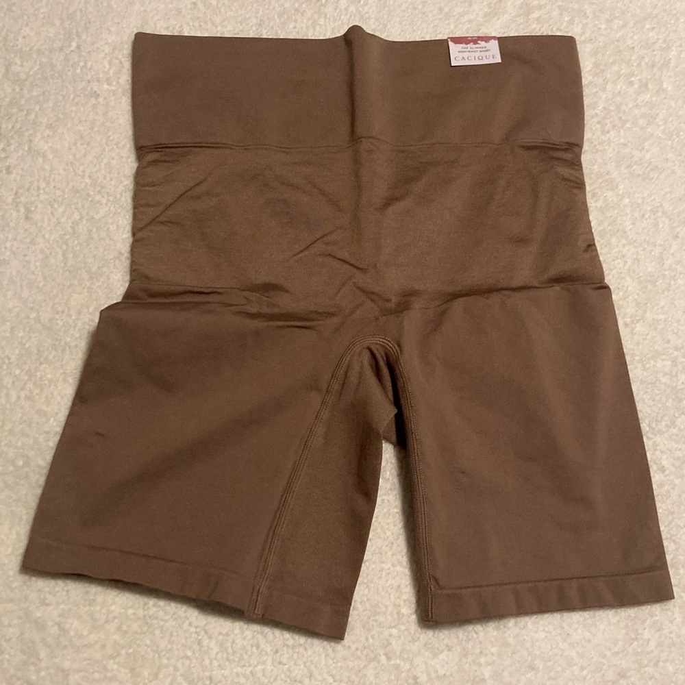 NWT Cacique Lane Bryant Taupe Slimmer High Waste Shorts Body Shaper Size 18/20